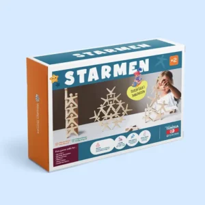 Starmen - Jeu de construction éducatif captivant en bois naturel
